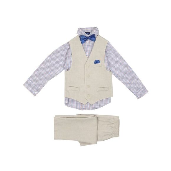 Nautica Little Boys 4-Pc. Textured Vest Set (6, Silvered Birch) - Picture 1 of 3